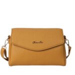 Custom Ginger yellow minimalist women’s leather bag and crossbody bag: interpreting the light luxury daily trend