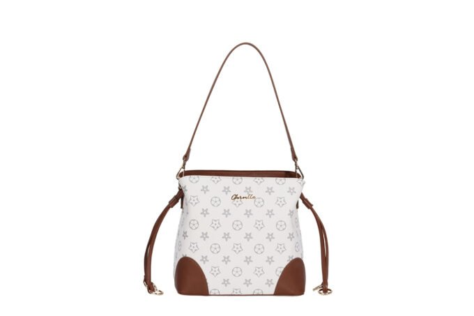 Vintage printed bucket bag and crossbody bag
