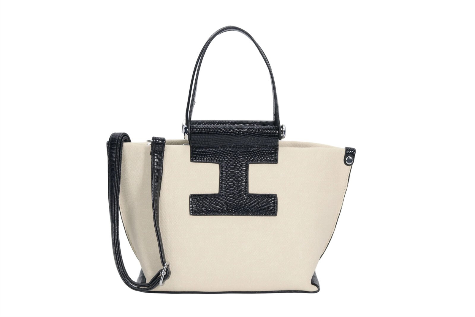 Customized Women's Contrast - Trim Tote Bag with Top Handle & Crossbody Strap