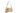 Customized Women's Beige Leather Hobo Bag with Convertible Strap & Logo Charm