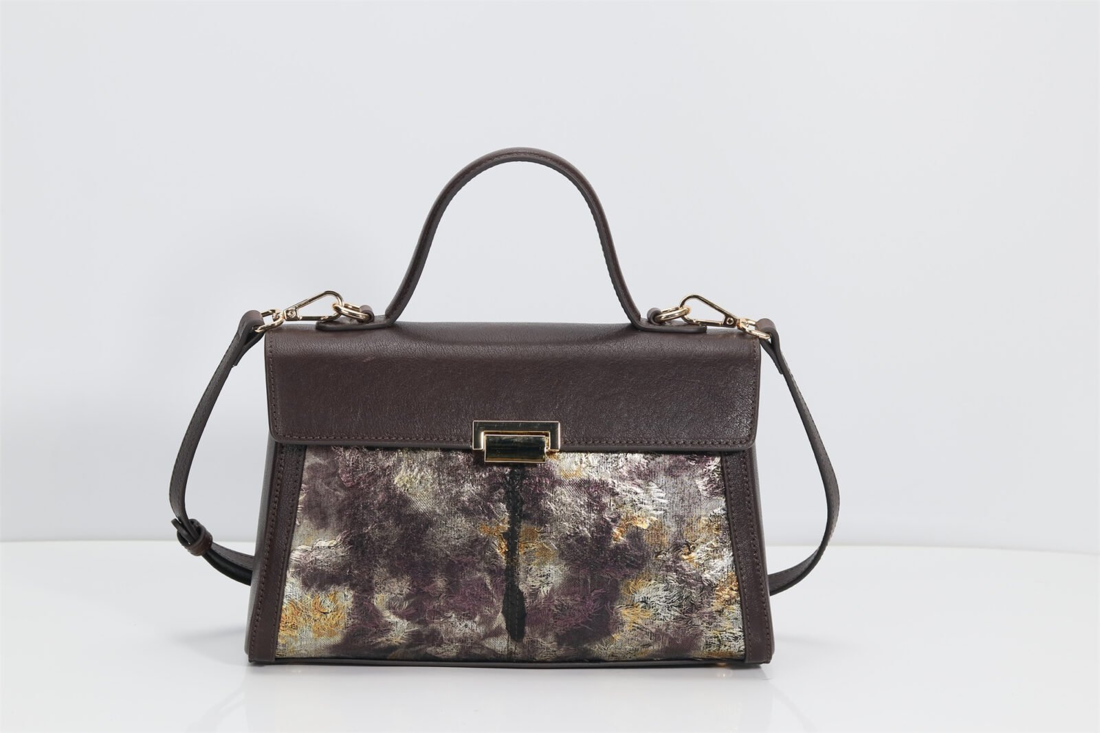 Customized Chinese style women's art Kelly bag - top handle crossbody bag with metal buckle