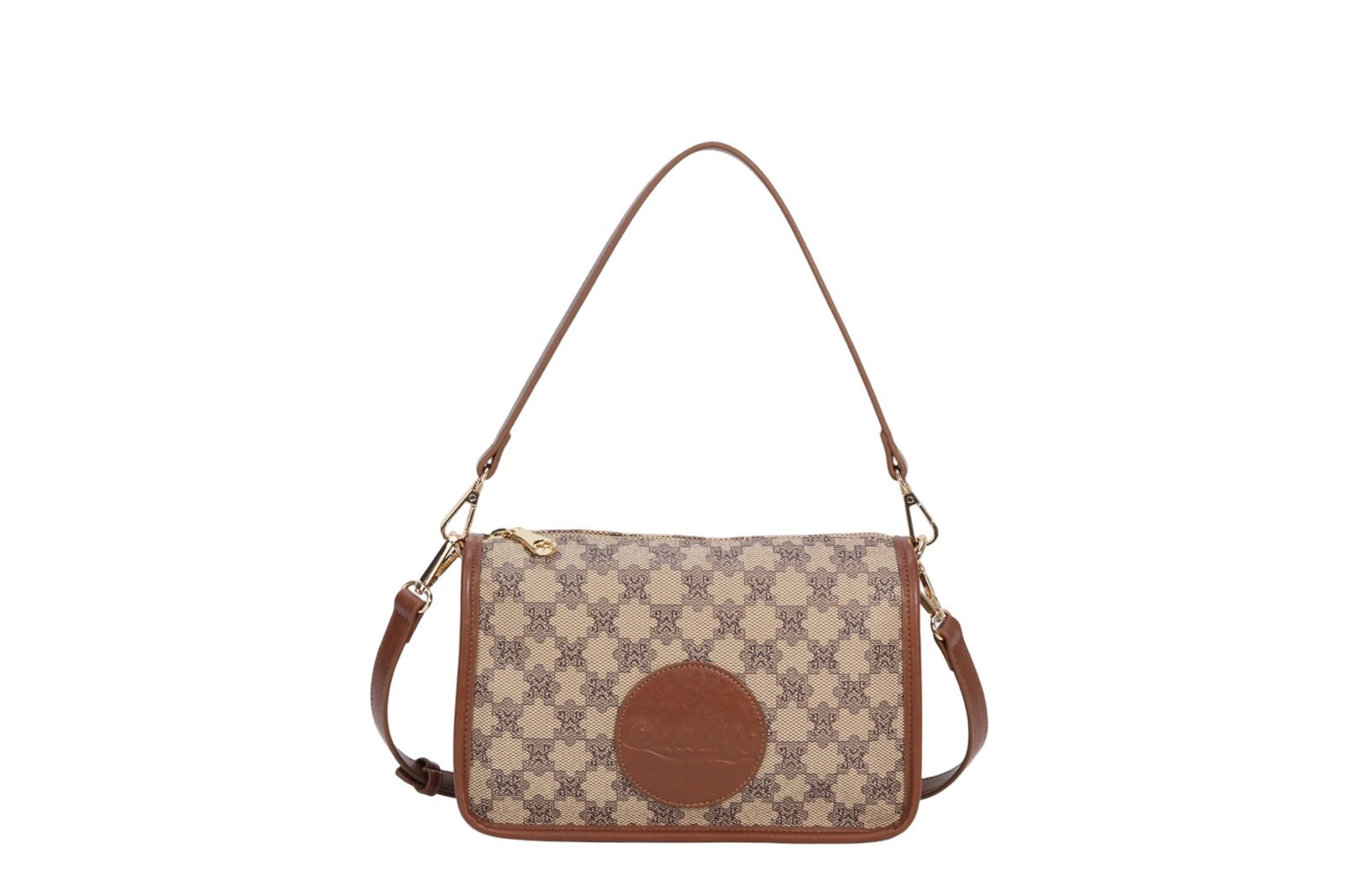 Customized retro letter printed crossbody bag