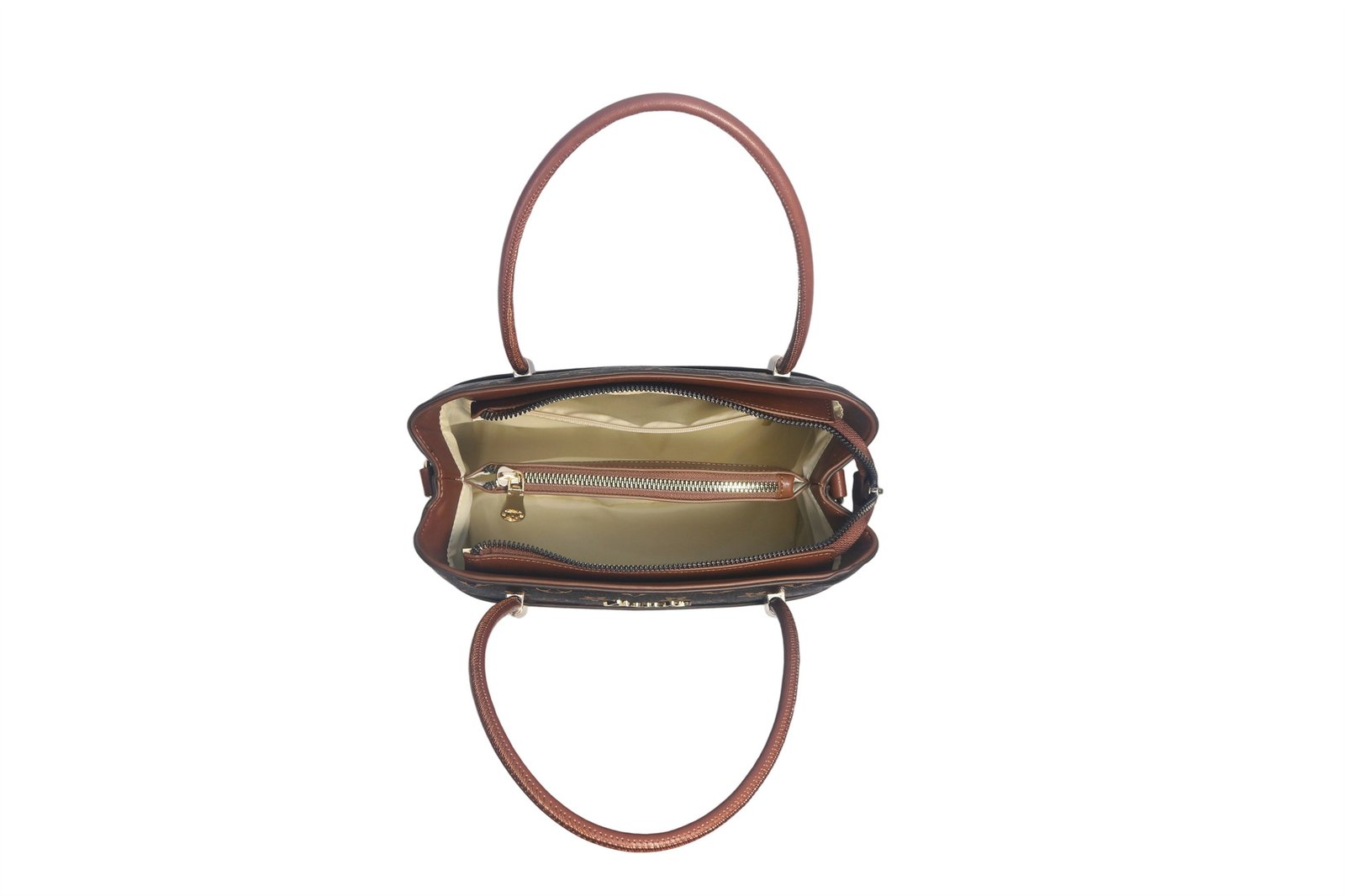 Customized spliced printed handbag with detachable shoulder bag and handbag
