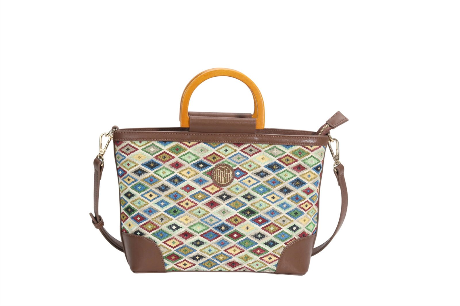 Customized women's knitted pattern handbag, women's briefcase