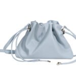 Custom Women's Light Blue Drawstring Crossbody Bag with Backpack - Inspired Functionality