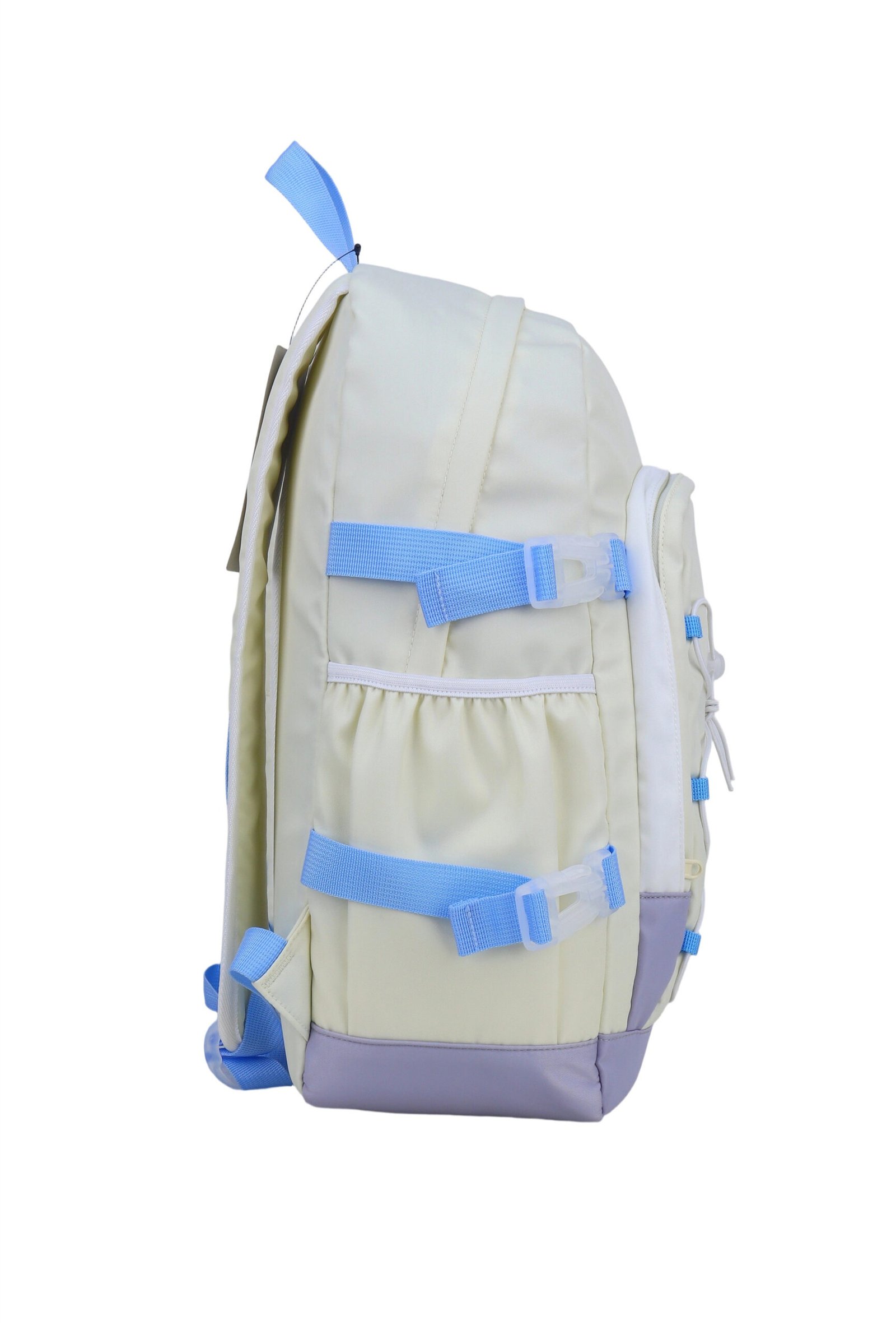 Customized pink and blue casual student backpack with drawstring details and multifunctional backpack
