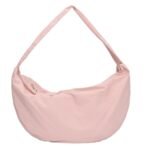 Custom Women's Casual Pink Shoulder Bag with Roomy Compartment & Comfortable Strap