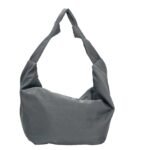 Custom Women's Gray Slouchy Shoulder Bag with Knot - Detail Strap & Casual Backpack - Style Vibe