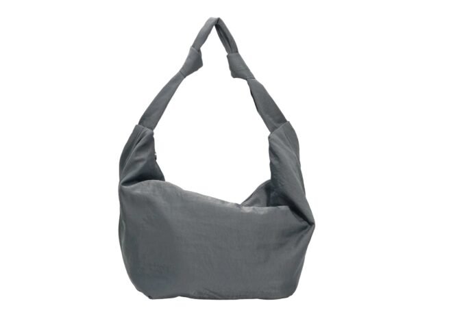 Custom Women's Gray Slouchy Shoulder Bag with Knot - Detail Strap & Casual Backpack - Style Vibe