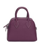 Custom Women's Purple Leather Top - Handle Bag with Backpack - Inspired Craftsmanship