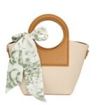 Custom Women's Beige Canvas Top - Handle Bag with Scarf Detail & Backpack - Inspired Versatility