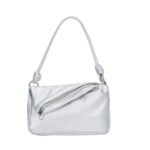 Customized women's silver strap shoulder bag, light luxury western-style shoulder bag