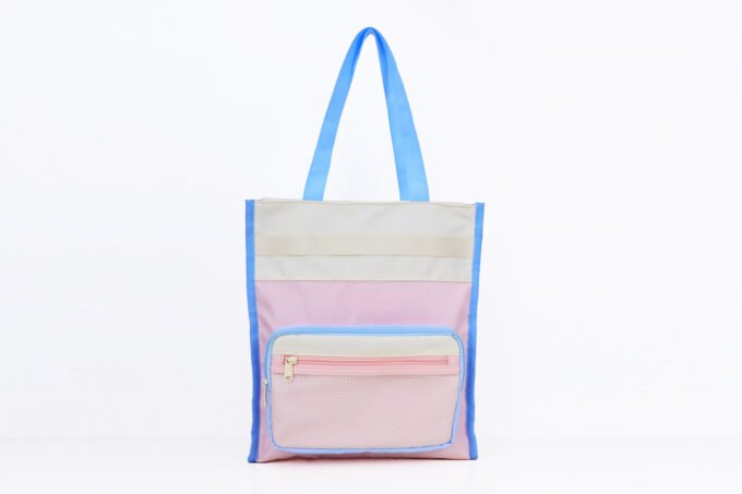 Custom Women's Shopping Bag​、Pastel - Colored Tote School Bag with Multiple Pockets